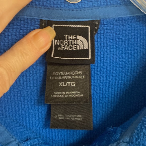 The North Face Kids Unisex XL Blue Full Zip Jacket Waffle Weave Polyester - Picture 5 of 9